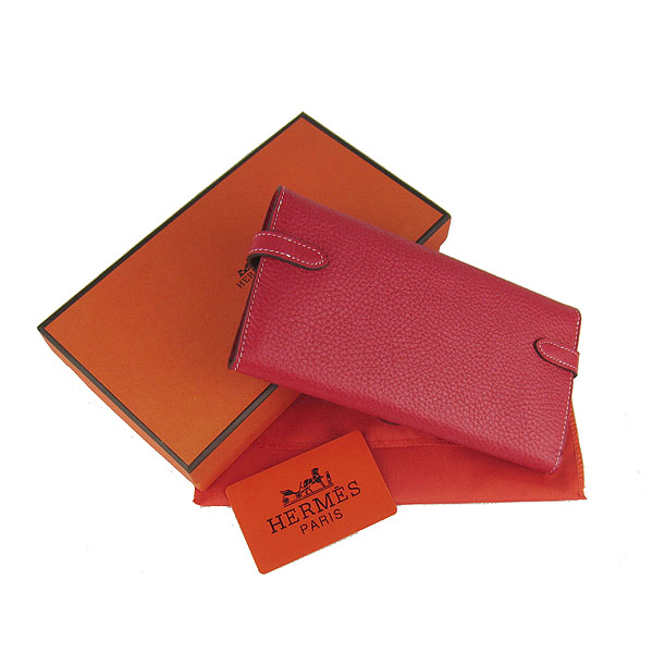 High Quality Hermes Kelly Long Clutch Bag Red H009 Replica - Click Image to Close